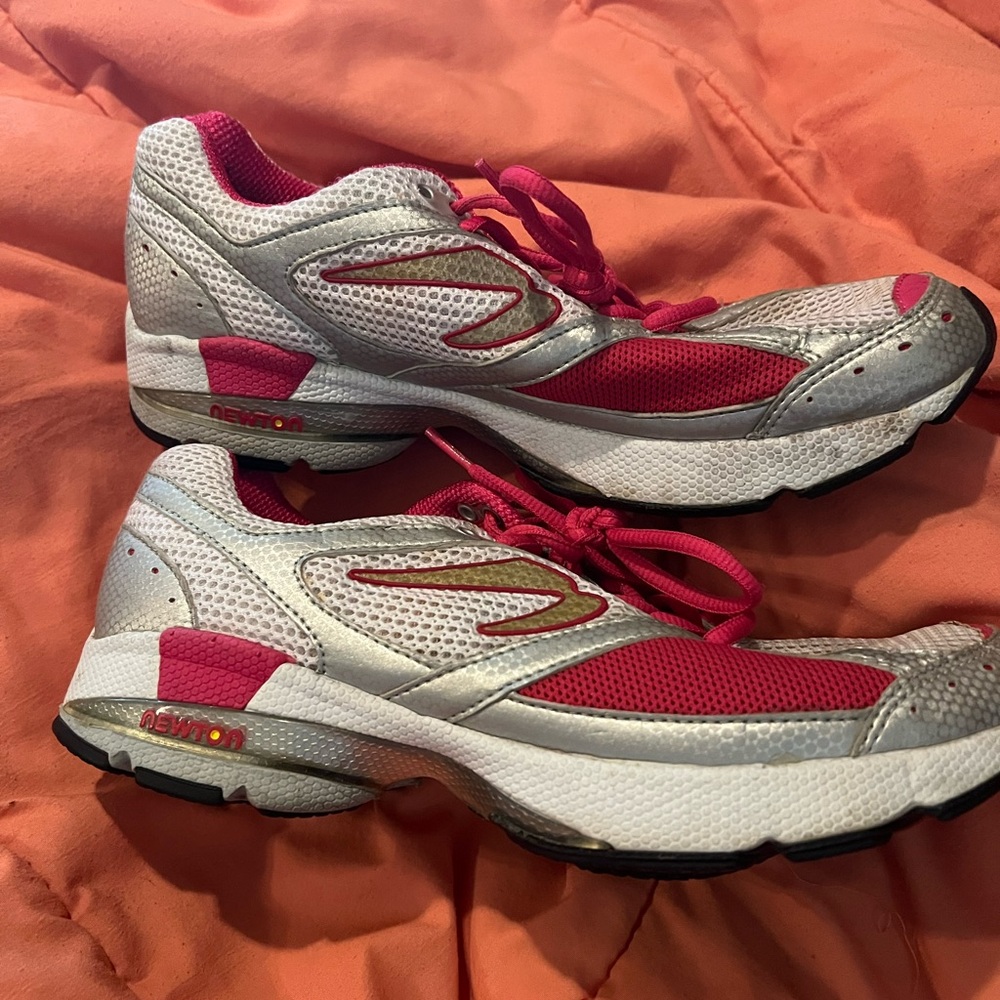 Women's Newton Running Shoes - Pink and White
